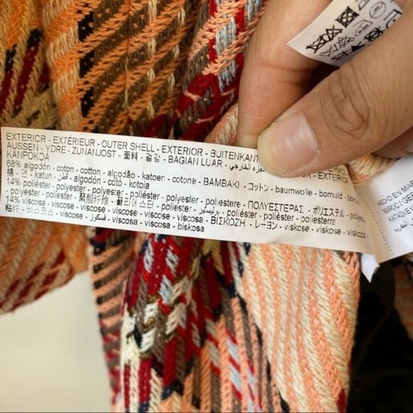 Stradivarius Plaid Checked Tweed Style Coat - Picture 8 of 10